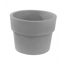 Lot de 2 Pots Vaso diamètre 60 x hauteur 46 cm, simple paroi, Vondom gris argent