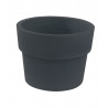 Lot de 2 Pots Vaso diamètre 60 x hauteur 46 cm, simple paroi, Vondom gris anthracite