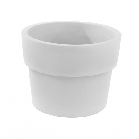 Lot de 2 Pots Vaso diamètre 60 x hauteur 46 cm, simple paroi, Vondom blanc