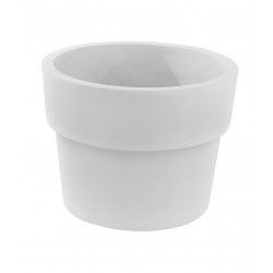 Lot de 2 Pots Vaso diamètre 50 x hauteur 38 cm, simple paroi, Vondom blanc