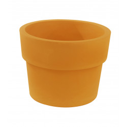 Lot de 2 Pots Vaso diamètre 50 x hauteur 38 cm, simple paroi, Vondom orange