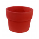 Lot de 2 Pots Vaso diamètre 50 x hauteur 38 cm, simple paroi, Vondom rouge