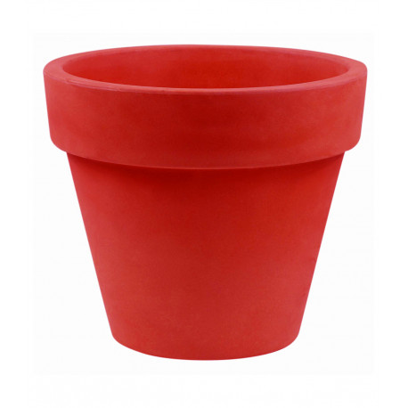 Lot de 2 Pots Maceta diamètre 60 x hauteur 52 cm, simple paroi, Vondom rouge