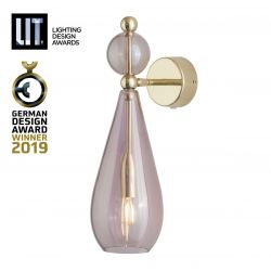Lampe applique pendentif Smykke Obsidienne, diamètre 12,5 cm, Ebb & Flow, accessoires dorés