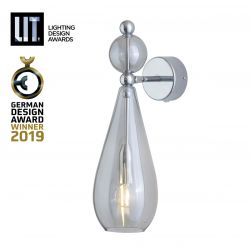 Lampe applique pendentif Smykke Ensemble Gris fumé, diamètre 12,5 cm, Ebb & Flow, accessoires argenté