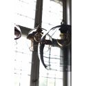 Suspension Rowan Transparente, diamètre 28 cm, Ebb & Flow, douille et câble torsadé argenté