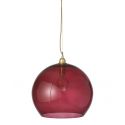 Suspension Rowan Rouge rubis, diamètre 39 cm, Ebb & Flow, douille et câble doré torsadé